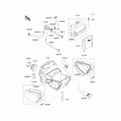 Схема узла: Воздушный фильтр для Kawasaki EX500 EX500
