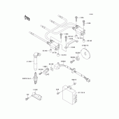 Схема узла: Система зажигания для Kawasaki ZX1100 GPZ1100