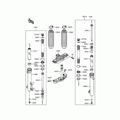 Схема узла: Вилка передней оси для Kawasaki KLX150 KLX150L