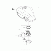 Схема узла: Топливный насос для Kawasaki BR250 Z250SL ABS