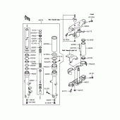Схема вузла: Вилка передньої осі для Kawasaki VN400 Vulcan Drifter