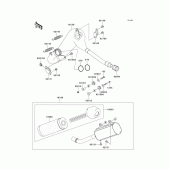 Схема вузла: Вихлопна система для Kawasaki KX125