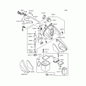 Схема вузла: Повітряний фільтр Kawasaki ZR400 Zephyr X