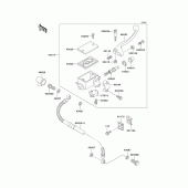 Схема узла: Передний тормозной цилиндр для Kawasaki KLX250 KLX250SR