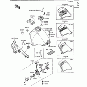 Схема узла: Топливный бак для Kawasaki KL650 KLR650