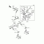 Схема узла: Передний тормозной цилиндр для Kawasaki ZR400 Zephyr X