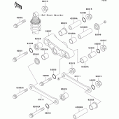 Схема вузла: Підвіска до Kawasaki EX500 EX500