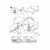 Схема вузла: Паливний бак (‾ZR400F-346247) для Kawasaki ZR400 ZRX-II