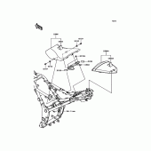 Схема вузла: Сидіння для Kawasaki EX300 Ninja 300 ABS