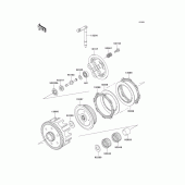 Схема узла: Сцепление для Kawasaki KX85 KX85-II