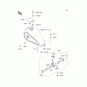 Схема узла: Топливный бак(1/3) для Kawasaki EN500 Vulcan 500