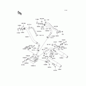 Схема вузла: Вихлопна система для Kawasaki VN1500 Vulcan 1500 Classic