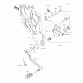 Схема вузла: Перемикач передач для Kawasaki EX400 Ninja 400R