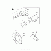 Схема узла: Задний тормоз для Kawasaki EX300 Ninja 300