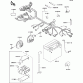 Схема вузла: Електроустаткування для Kawasaki ZR1100 ZRX1100-II