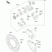 Схема вузла: Заднє гальмо для Kawasaki KLE500