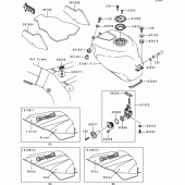 Схема вузла: Паливний бак(zx600-g1) для Kawasaki ZX600 Ninja ZX-6R