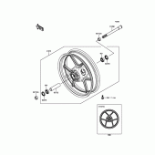 Схема вузла: Ступиця переднього колеса для Kawasaki ZR800 Z800