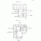 Схема вузла: Болти картера двигуна для Kawasaki ZR1100 ZRX1100-II