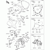 Схема вузла: Left engine cover(s) для Kawasaki EJ650 W650