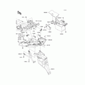 Схема узла: Заднее крыло для Kawasaki KLE650 Versys 650