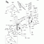 Схема вузла: Радіатор для Kawasaki KX250/KX252 KX250