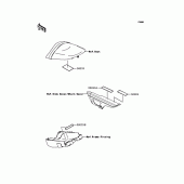 Схема вузла: Інформаційні наклейки для Kawasaki ZR750 Z750