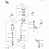 Схема вузла: Задній гальмівний циліндр для Kawasaki ZR750 Zephyr