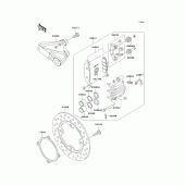 Схема вузла: Заднє гальмо для Kawasaki ZR750 ZR-7
