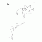 Схема вузла: Система запалювання для Kawasaki KX100