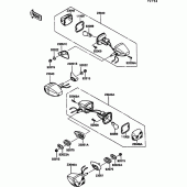 Схема узла: Turn signal для Kawasaki ZX900 GPZ900R