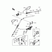 Схема узла: Руль & Пульт управления рулевой для Kawasaki ER650 Z650 ABS