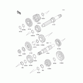 Схема узла: Трансмиссия для Kawasaki VN800 Vulcan 800 Drifter