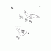 Схема узла: Информационные наклейки для Kawasaki KLE500