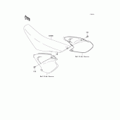 Схема узла: Сиденье для Kawasaki KX250/ KX252 KX250