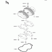 Схема узла: Клапанная крышка для Kawasaki EJ650 W650
