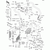 Схема узла: Радиатор (1/2) для Kawasaki VN1500 VN1500 Classic