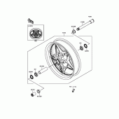 Схема вузла: Ступиця переднього колеса для Kawasaki ZX1000 Ninja H2R