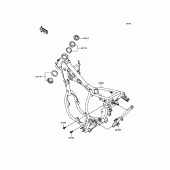 Схема вузла: Рама для Kawasaki KX65