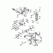 Схема узла: Подвеска/задний амортизатор для Kawasaki VN900 Vulcan 900 Custom
