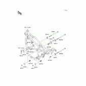 Схема вузла: Кріплення двигуна для Kawasaki VN750 Vulcan 750