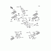 Схема вузла: Підніжки для Kawasaki VN400 Vulcan Classic