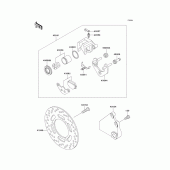 Схема вузла: Заднє гальмо (d10) для Kawasaki EX500 GPZ500S