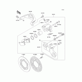 Схема вузла: Заднє гальмо для Kawasaki KX125