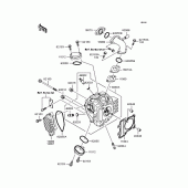 Схема вузла: Головка циліндра для Kawasaki KLX110 KLX110
