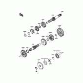 Схема вузла: Трансмісія для Kawasaki BR125 Z125 Pro