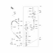 Схема узла: Задний тормозной цилиндр для Kawasaki KLX650 KLX650 Motard