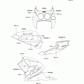 Схема вузла: Decals(green/white/red)(zx750-m2) для Kawasaki ZX750 ZXR750R