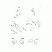 Схема узла: Информационные наклейки (kx500-e3) для Kawasaki KX500