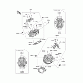 Схема узла: Головка цилиндра для Kawasaki VN1700 VN1700 Classic Tourer